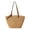 coffee, variant on Women's Straw Hobo Bag Woven Shoulder Bag Large Totes Summer Travel Beach Handbag Handmade Purse - Beige