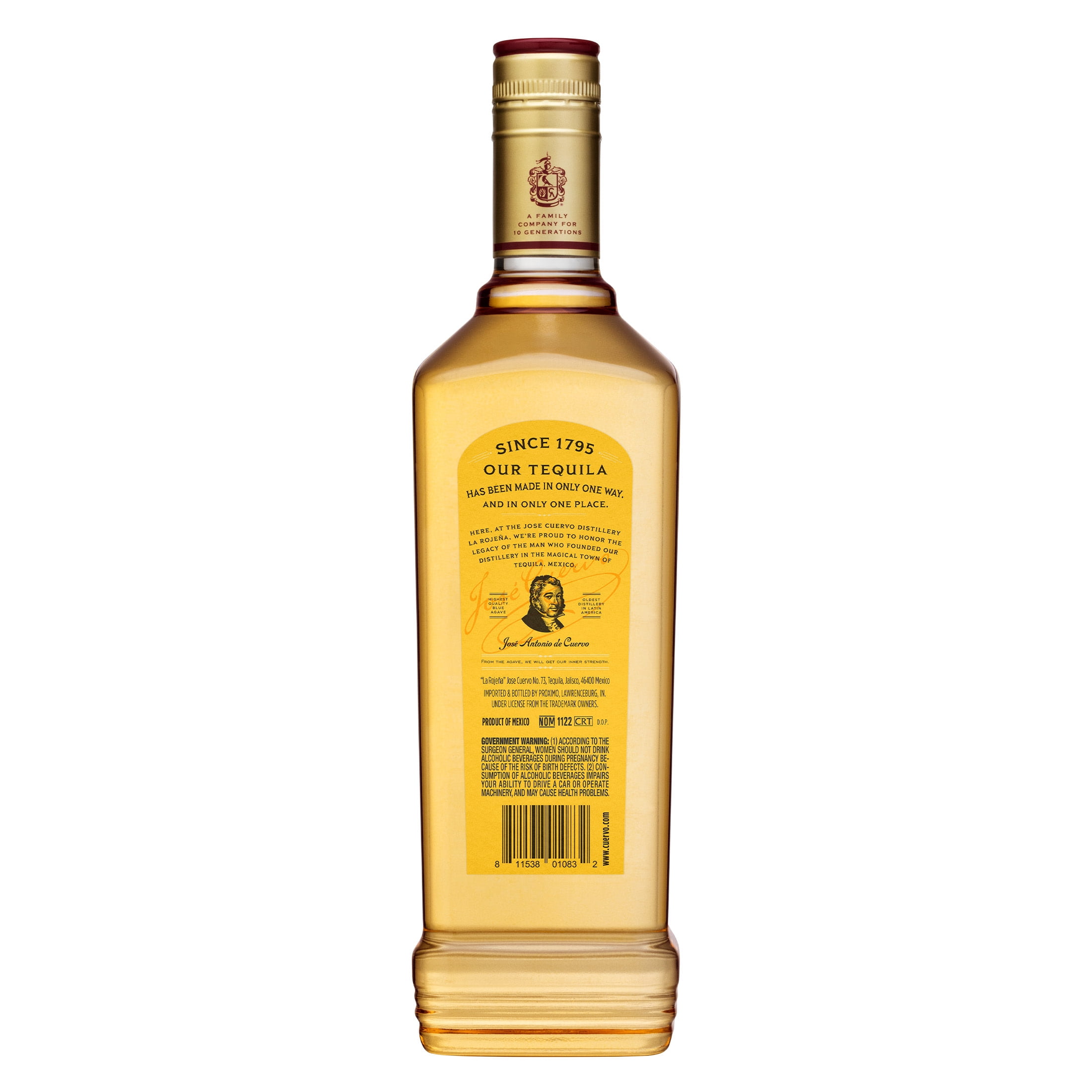 Jose Cuervo®, Tequila, 750 ml, Gold with hints of oak and vanilla