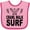 Pink and Fuchsia, variant on Inktastic Surfing Cute Crawl Walk Surf Boys or Girls Baby Bib