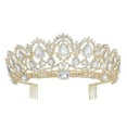 thumbnail image 2 of Ludlz Women Crystal Tiara Crown Headband Princess Elegant Crown with combs for Women Girls Bridal Wedding Prom Birthday Party, 2 of 7