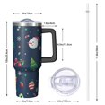thumbnail image 2 of 40oz Holiday Tumbler with Christmas Tree Lid Straw Stainless Steel Double Wall Insulated Cup Gifts, 2 of 4