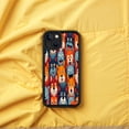 thumbnail image 5 of Colorful Cartoon Foxes & Cats iPhone 15 Case - Lightweight Yellowing Resistant Fun Design with Cheerful Expressions, 5 of 6