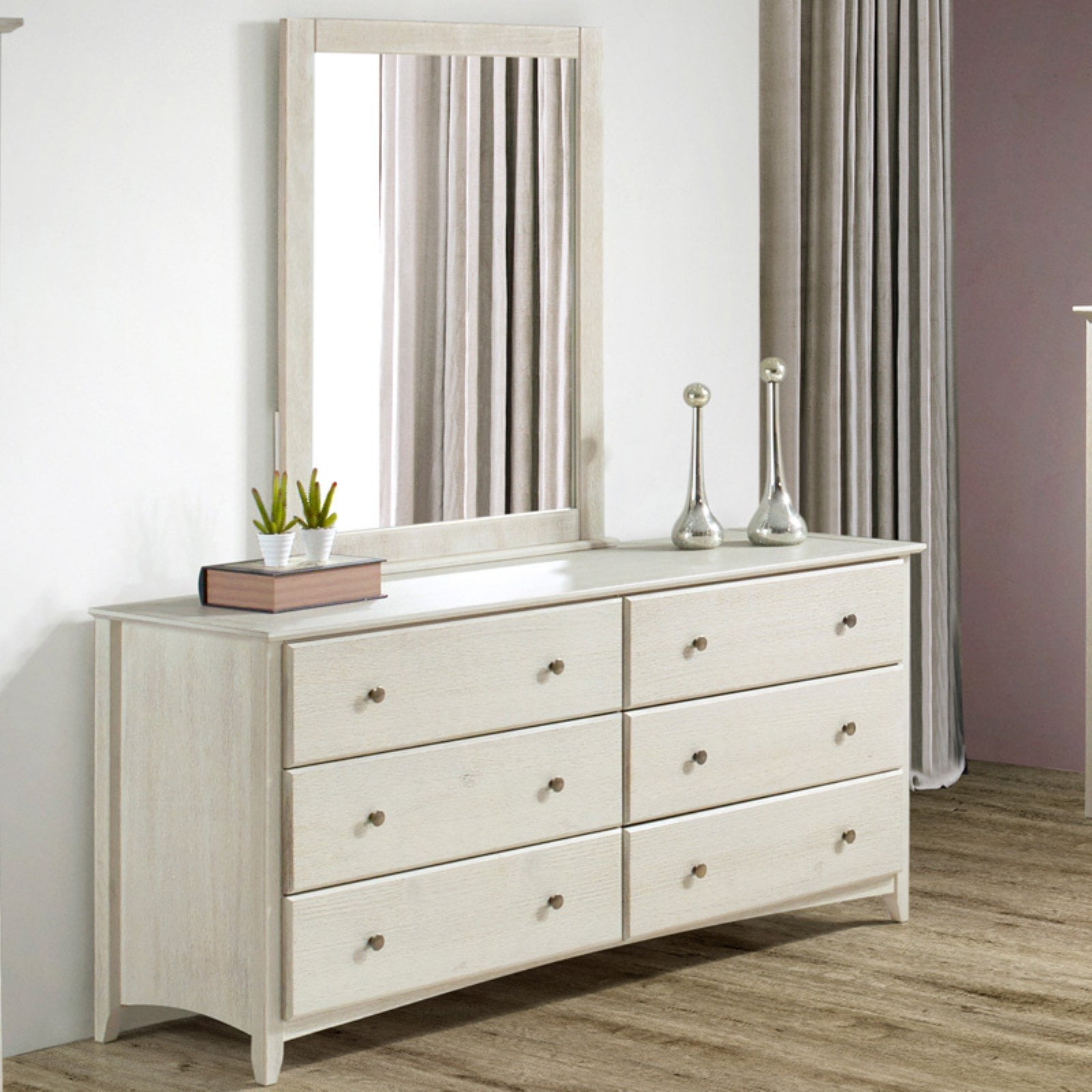 Shaker Style Mirror for 6 Drawer Dresser Multiple Finishes