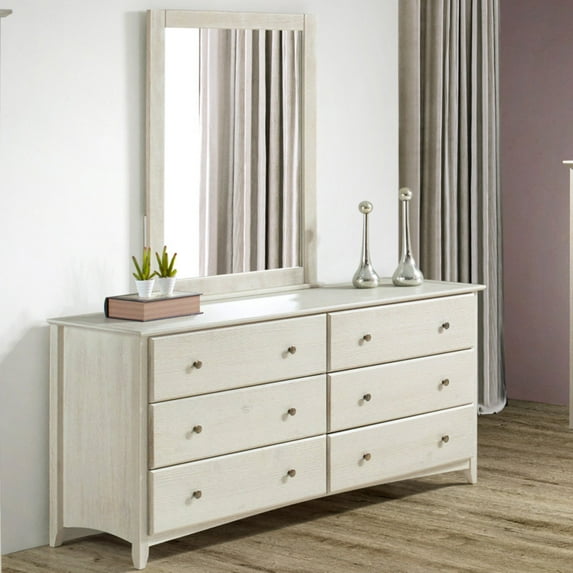 Shaker Style Mirror for 6 Drawer Dresser - Multiple Finishes