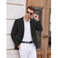 thumbnail image 2 of COOFANDY Mens Casual Blazer Jacket One Button Classic Sport Coats Stretch Vintage Herringbone Suit Jacket, 2 of 6