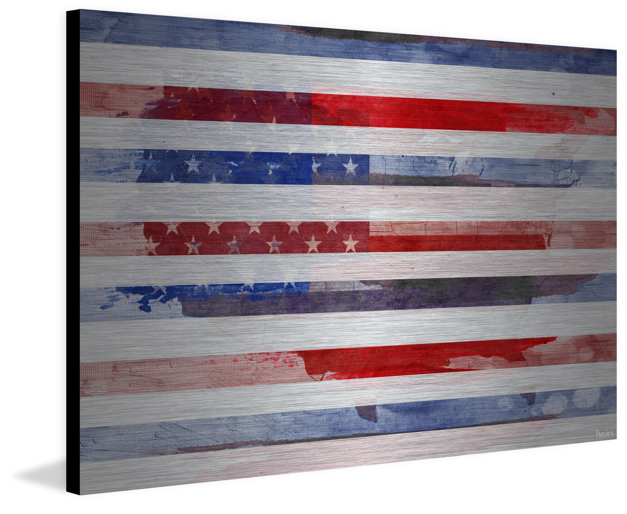 Parvez Taj "Striped Glory" Print on Brushed Aluminum