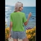 thumbnail image 1 of Suéter de Cuello Redondo Color Sólido Verde M, 1 of 5