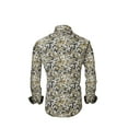 thumbnail image 2 of Mens PREMIERE Long Sleeve Button Down Dress Shirt GOLD BLACK WHITE PAISLEY, 2 of 3