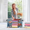 thumbnail image 5 of Foldable Clothes Storage Bags Clothes Organizer Bin with Clear Windows for Clothes Bedding Birds and Flowers, 5 of 6