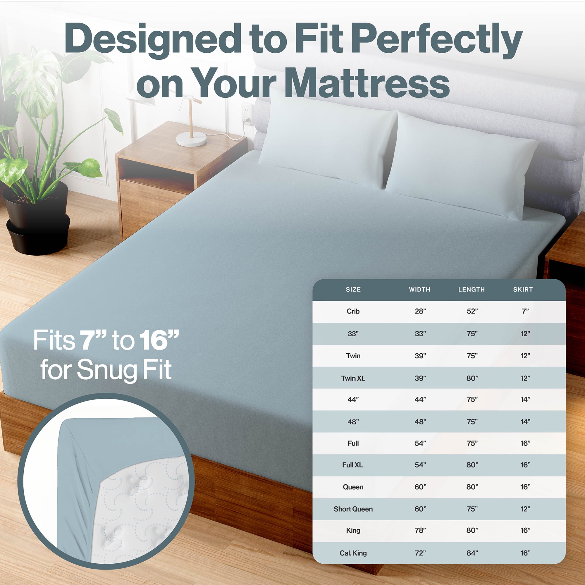 Superity Linen Fitted Sheet - 100% Cotton Cot Size Mattress Cover - Soft, Smooth, and Comfortable - 200 Thread Count - Bed Sheet Stretches to 12 inches for Snug Fit.