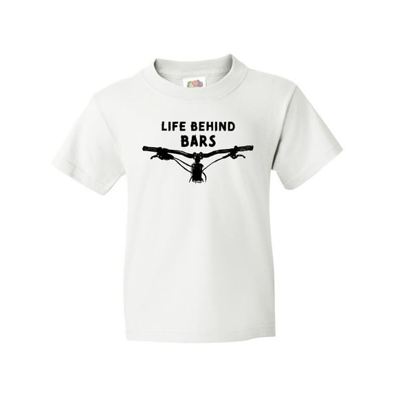 Inktastic Life Behind Bars Mountain Bike Youth T-Shirt
