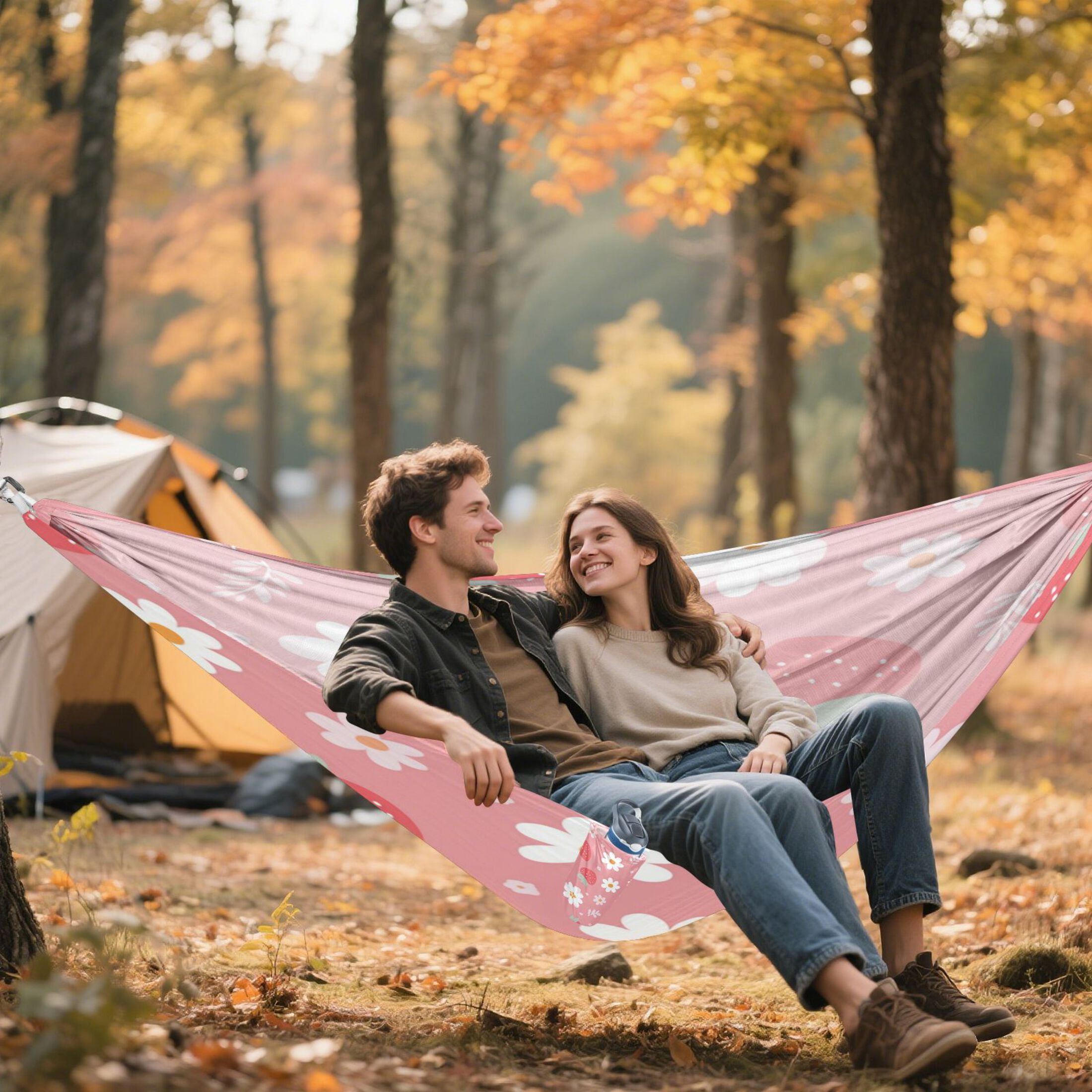 Hanging Hammock Portable Travel Camping For Outdooor Beach Camping Hiking Strawberry