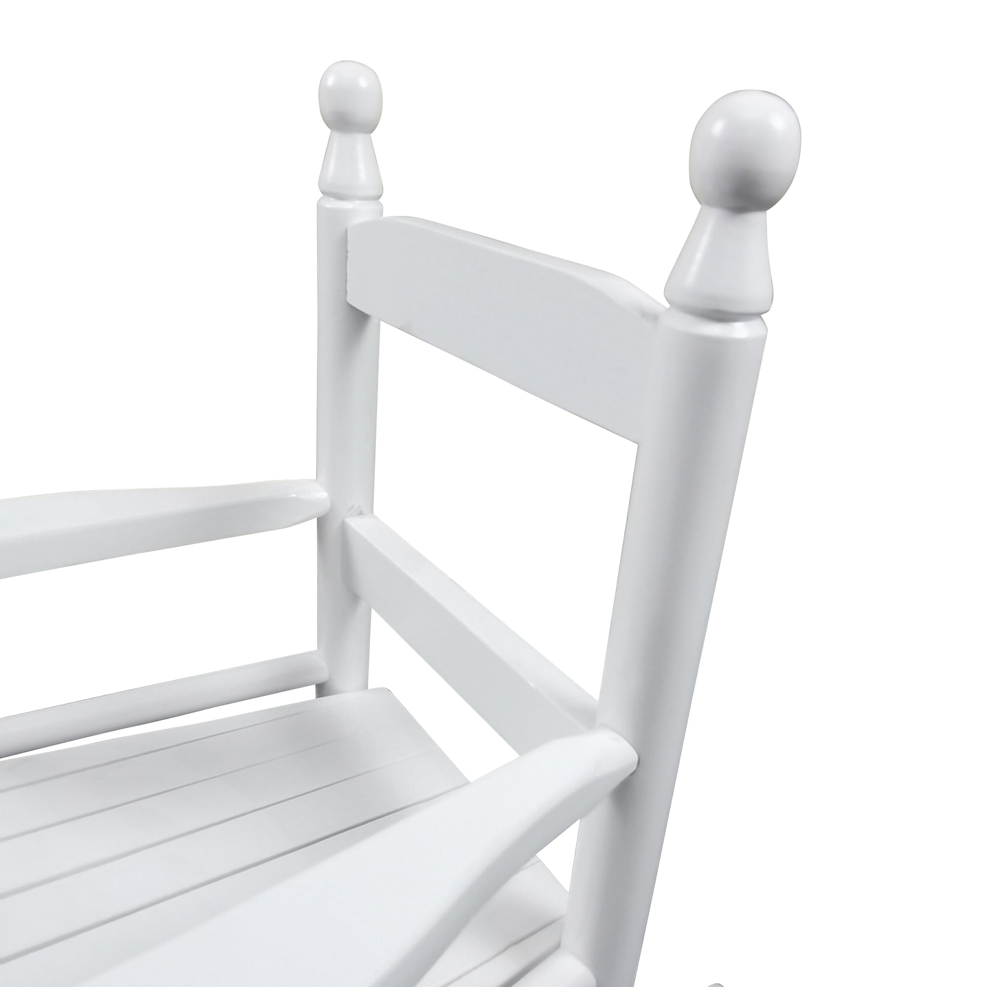 Yoneston Children's Rocking White Chair Indoor or Outdoor, Adirondack All Weather Classic Porch Rocker Chair Suitable for Kids, White