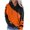 Orange, variant on Lilgiuy Fashion Woman O-Neck Long Sleeve Halloween T-Shirt Patchwork Hooded Pocket Blouse Tops