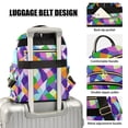 thumbnail image 3 of FORMRS Mini Backpack Purse for Women Travel Daypack Casual Shoulder Bag, Green Wavy Plaid, 3 of 7