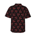thumbnail image 3 of Picia Red Snake Gentle Cotton Regular Fit Short Sleeve Casual Hawaiian Shirt for Men-Small, 3 of 9