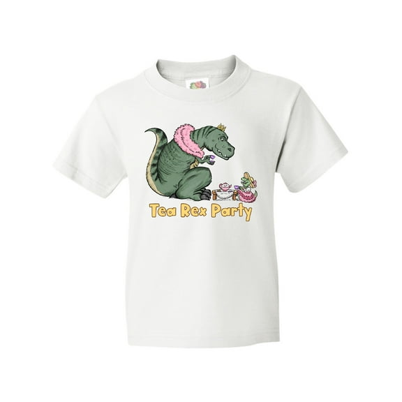Inktastic Funny Tea Rex Party Youth T-Shirt