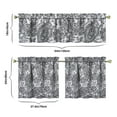 thumbnail image 6 of Kitchen Curtains 24 Inch Short - 3 Panel Set, Vintage Floral Butterfly Bee Botanical Print, Rod Pocket Window Curtain for Farmhouse, Modern Rustic, Spring Summer Decor, Easy Wash, 6 of 6