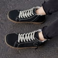 thumbnail image 3 of KELINFONG Womens High top Winter Snow Boots Sneakers Lace up Fuzzy Ankle Booties with Zipper Flat Short Boots, 3 of 7