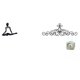 thumbnail image 1 of Escultura abstracta de pensador, figura de escritorio, adorno, estatua, decoración de pared, material metálico, diseño creativo, adecuado para sala de, 1 of 8