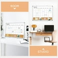 thumbnail image 2 of QUEENLINK Dry Erase Calendar Board for Wall, 24"x18" Magnetic Whiteboard Calendar Double-Sided Monthly White Board with Cork Board, Aluminum Frame Memo Mes, 2 of 8