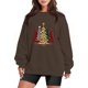 thumbnail image 1 of Gibobby Sudadera Navidad mujer Navidad Mujer Casual Manga Larga Impreso Sudadera Suelta Cuello Redondo Y 2 K Sudadera Blusa(Marrón,CH), 1 of 4