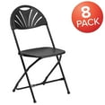 thumbnail image 4 of Flash Furniture Black Plastic Folding Chair,PK8 8-LE-L-4-BK-GG, 4 of 10