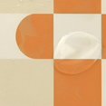 thumbnail image 4 of Yayeee Shower Curtain with Hooks 72"x72" Waterproof Fabric Bathroom Hanging Decor, Orange Checkered Pattern, 4 of 5