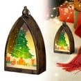 thumbnail image 2 of Gnwei Christmas Snow Globe Lantern, Mini Christmas Lantern, Lighted Christmas Decorations Indoor Light Up Lantern Holiday Decor Gift, Forest House Scene, Battery Operated, 2 of 9