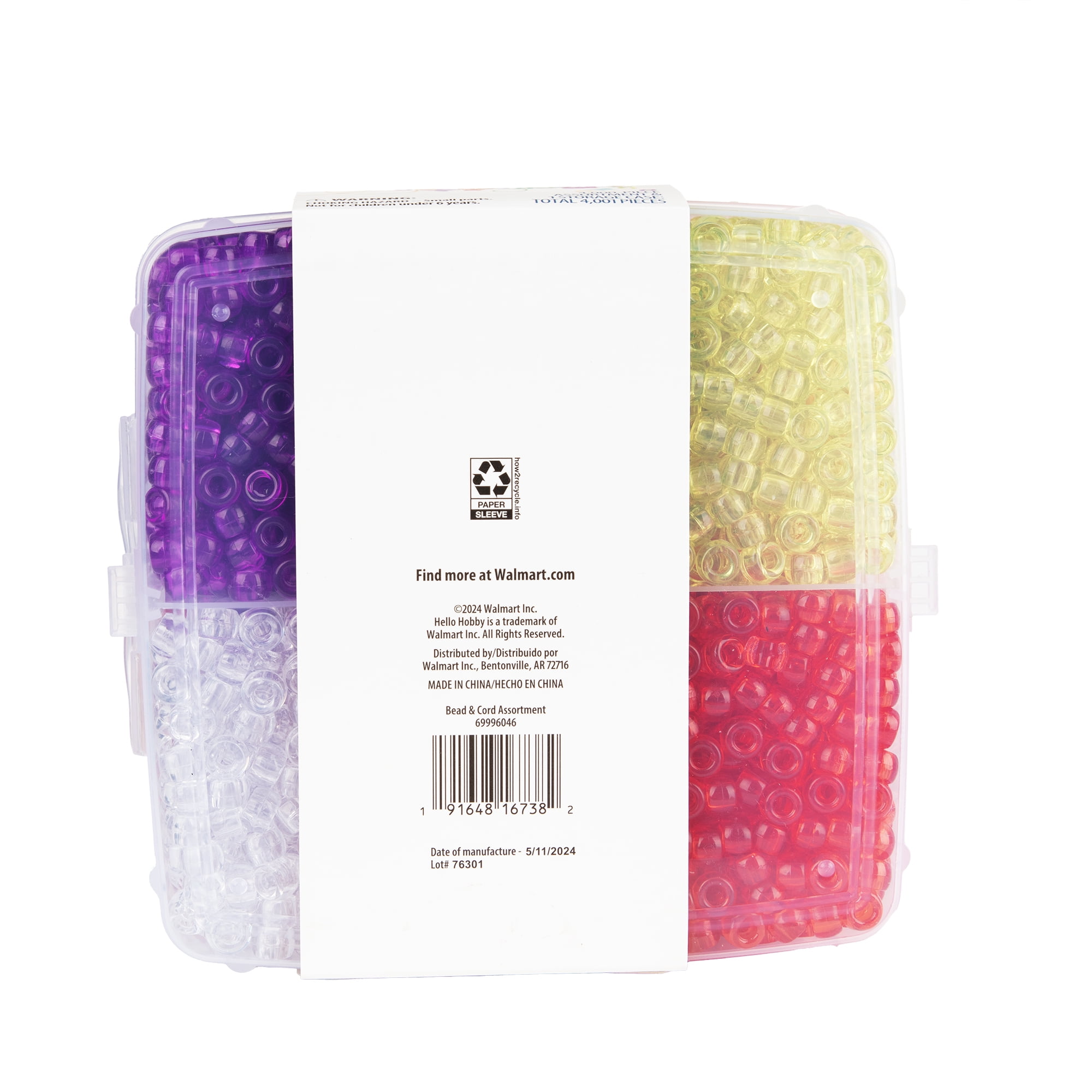 Hello Hobby Concert Kandi Portable Stacked Bead Kit, Multicolor, Jewelry Making Kit, Child 6+