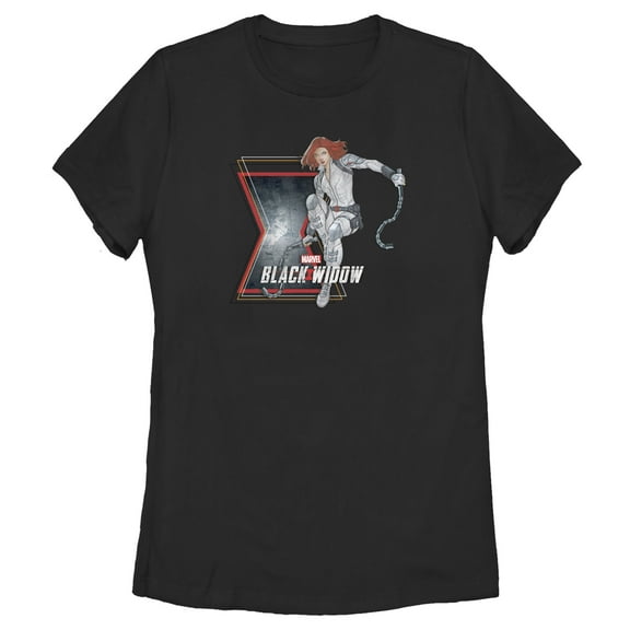 Women's Marvel Black Widow Vintage Pose  Graphic Tee Black 2X Large