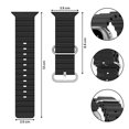 thumbnail image 3 of Correa Para Apple Watch Silicon Oceano Series Se/6/7/8/ultra Negro, 3 of 5