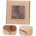 thumbnail image 3 of y 20pcs Boxes Packing Box Candy Boxes Packaging Wrapping Cases Small Boxes Mini Boxes Holder Christmas Baking Boxes Mini Tennis Racket Mini Jewelry Paper Brown, 3 of 5