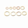 Phlegsive 80pcs Solid Copper Washers Assorted Copper Gasket Washers