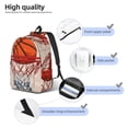 thumbnail image 4 of Yiaed Basketball Shot Print Backpack, Premium Laptop Backpack, Travel Backpack for Women, Lightweight Backpacks, Comfortable Back Pack-Medium, 4 of 7