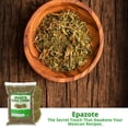 thumbnail image 2 of 5oz Epazote Para Comer Spice & Herbal Tea - Hojas de Epazote Cortadas Premium Hoja de Calidad | 100% All-Natural Loose Leaf| Non-GMO Mexican Herbal Tea Wildcrafted IMPORTED FROM MEXICO Epazote leaf, 2 of 4