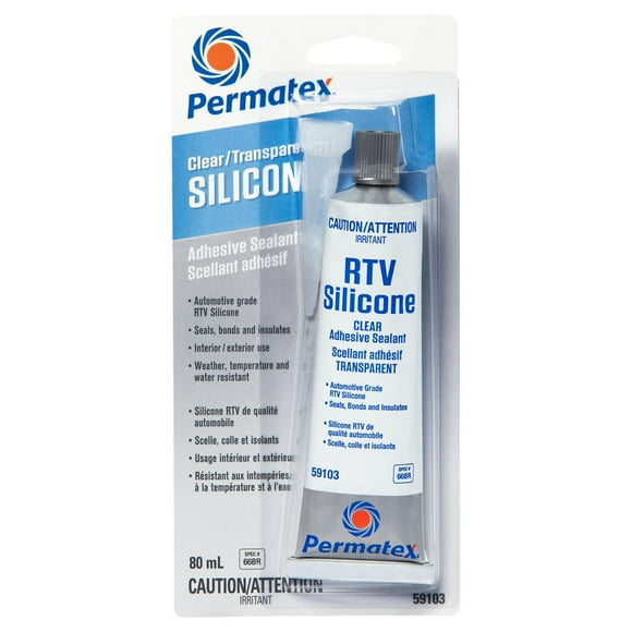 Permatex Clear Silicon Adhesive Sealant, 80mL