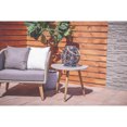thumbnail image 4 of DecMode 24" x 19" Gray Wood Outdoor Accent Table with Concrete Inspired Top and Slender Tapered Legs, 1-Piece, 4 of 12