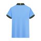 thumbnail image 3 of Mens Casual Manga Corta Botón Abajo Camisas de Color Sólido Botón Turndown Cuello Blusa Camisa, Poliéster, 3 of 5