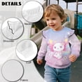 thumbnail image 5 of Yuyamidu Axolotl Sweatshirt Toddler Girl 3T 4T Ruffle Shoulder Long Sleeve Top Lightweight Soft Crewneck Pullover Sweatshirts Casual Fall Clothes for School Everyday Wear, 5 of 8