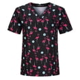 thumbnail image 1 of Ropa de lavado con estampado de dibujos animados, ropa de mano con cepillo, ropa de enfermera, camiseta de manga corta con cuello en V para mujer, ropa quirúrgica, ropa de trabajo para hombres, 1 of 5