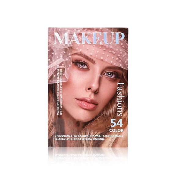 The First Choice for Holiday Gifts 54-Color Makeup Palette, Eye Shadow, Highlighter and Blush for Contouring, Multi-Texture Combination Matte/Pearl/Fine Glitter Suitable for Gift Giving