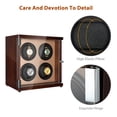 thumbnail image 5 of Chiyoda Watch Winder for Automatic Watches with 4 Motors for 4 Men&Women Watches, LCD Digital Display, 12 Rotation Modes and High Gloss Brown, 5 of 6