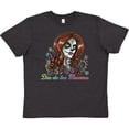 thumbnail image 3 of Inktastic Día de los Muertos Woman in Sugar Skull Makeup Youth T-Shirt, 3 of 5