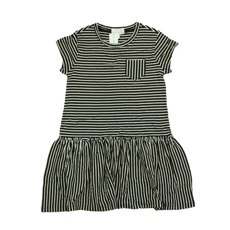

Pre-owned Rockets Of Awesome Girls Black | White Stripes Dress size: 5T