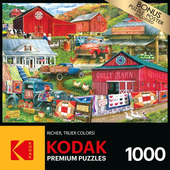 RoseArt Kodak 1000-Piece Country Compilation Jigsaw Puzzle