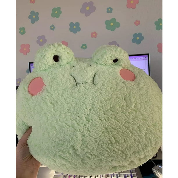 Frog Plush Pillow, Adorable Frog Stuffed Animal, Home Cushion Decoration Frog  Plush Toy Throw Pillow Birthday Xmas Travel Gift for Kids Adults Girls Boys  (15 x 11 inch) 