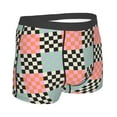 thumbnail image 4 of Haiem Colorful Checkered Men's Boxer Briefs, Every Day Comfort Stretch Cotton Moisture-Wicking Underwear-Small, 4 of 8