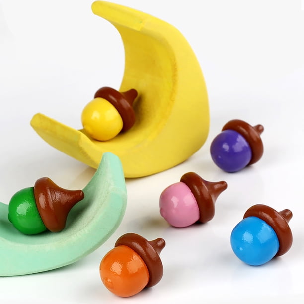 Lot De 4 Toupies En Bois Colorées – Pointe à Bille, Corde Incluse – Jouet éducatif, Cadeau Pour Anniversaire, Piñata, Communion