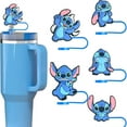 thumbnail image 5 of BAIZOHAI 5Pcs Straw Covers Cap for Stanley Cup, Cute Stitch Silicone Straw Toppers Accessories 10mm 0.4 Inch Compatible with Stanley Cup 30&40 Oz Tumbler, for Home and Party Decor DSN529-192, 5 of 5